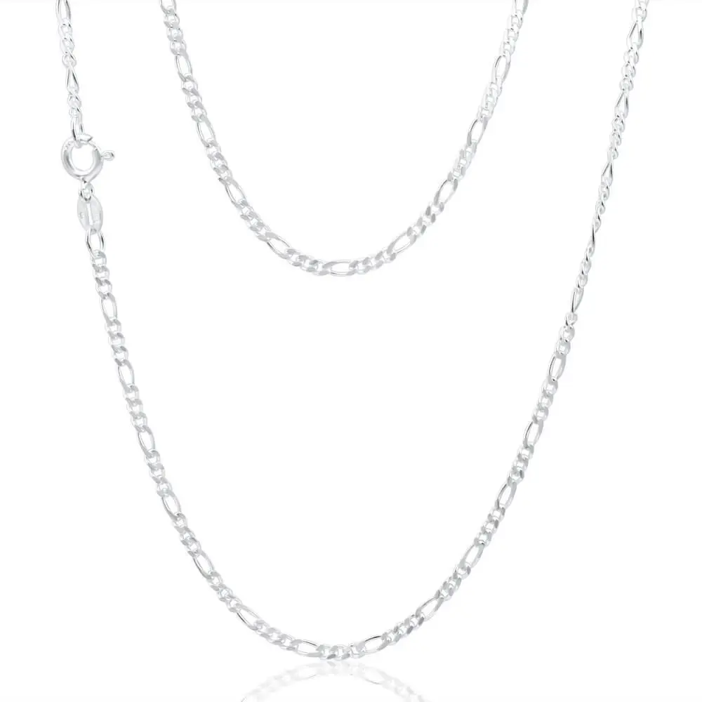 Sterling Silver Figaro 50cm Chain