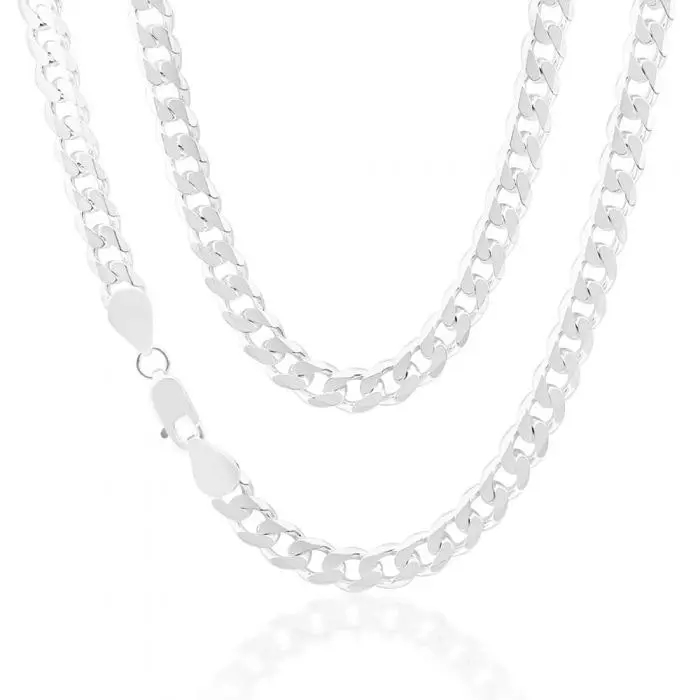 Sterling Silver Curb Heavy 200 Gauge 50cm Chain