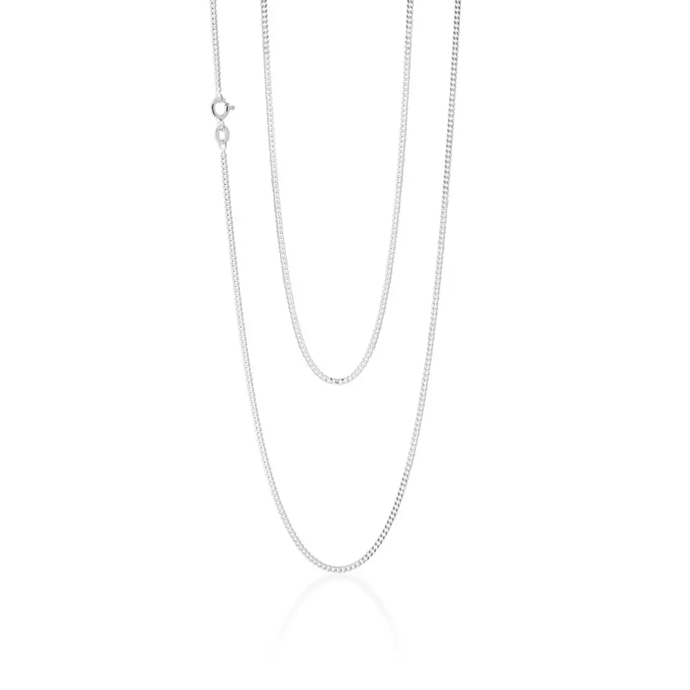 Sterling Silver Diamond Cut 70cm Curb Chain