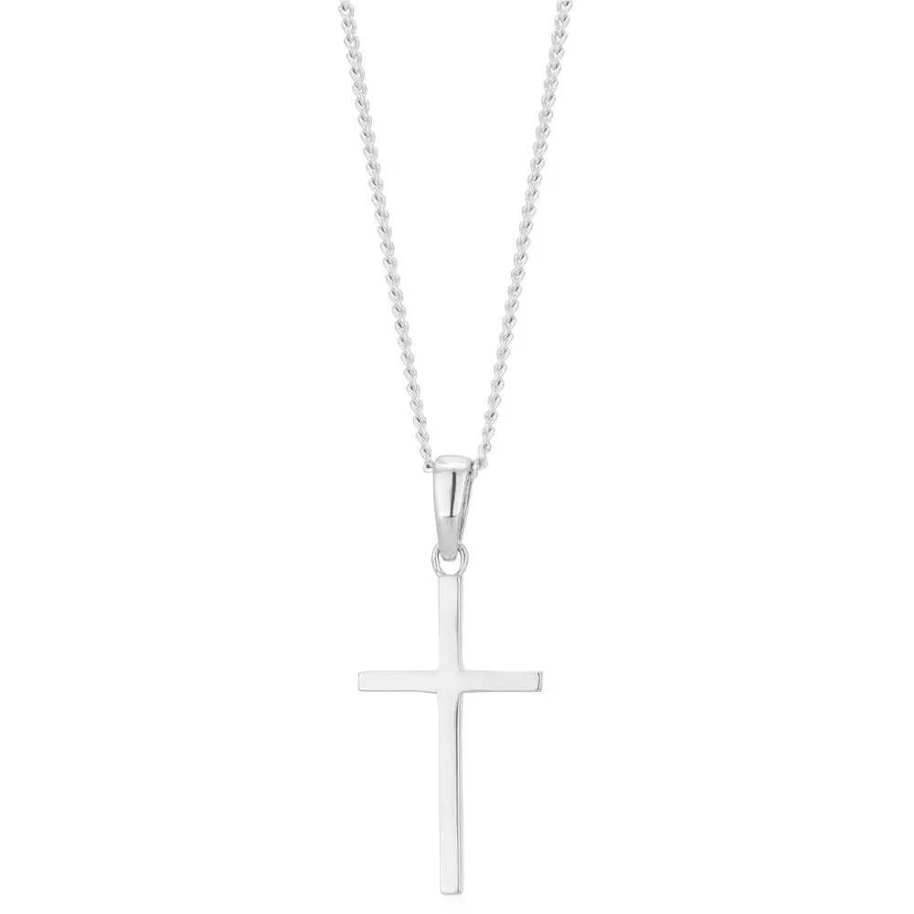 Sterling Silver Plain Cross 25mm Religious Pendant