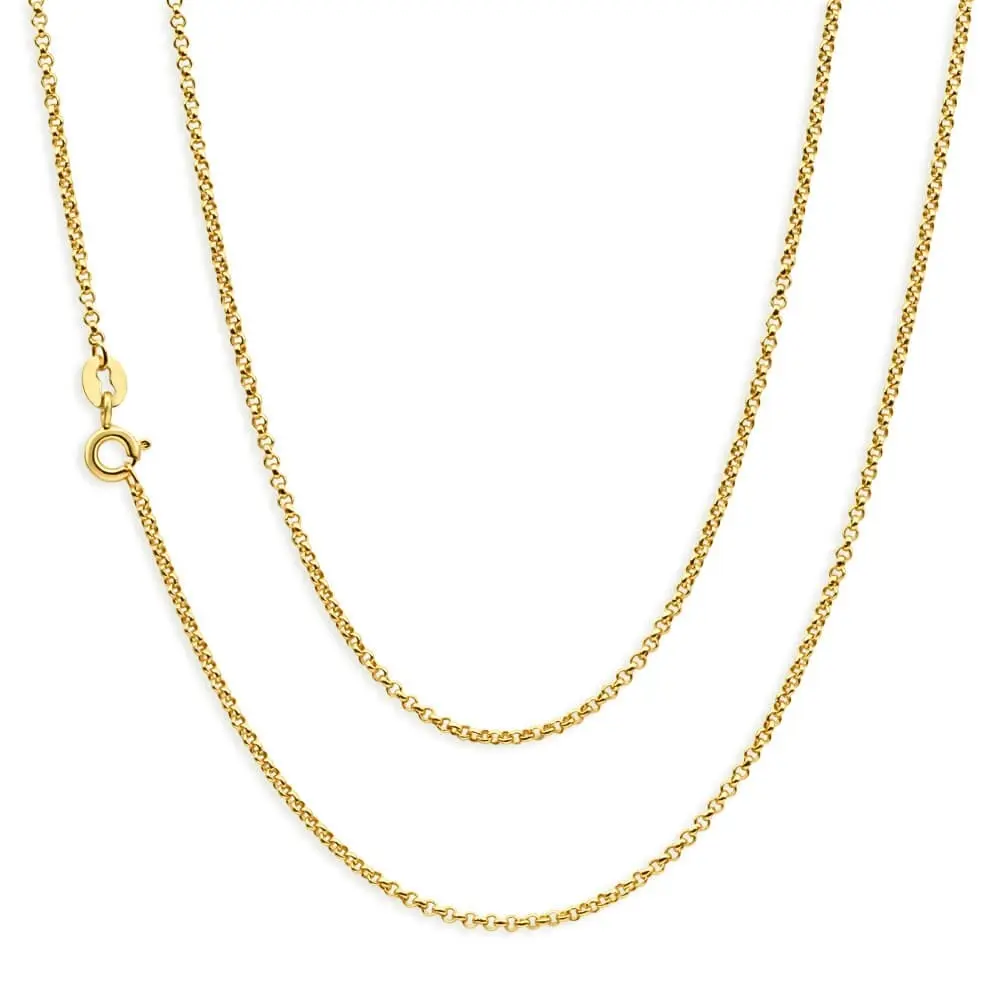 9ct Charming Yellow Gold Silver Filled Belcher Chain