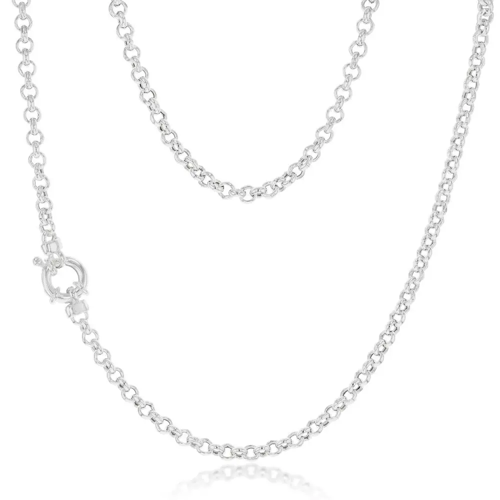 Sterling Silver Fancy 45cm Chain With Bolt Ring