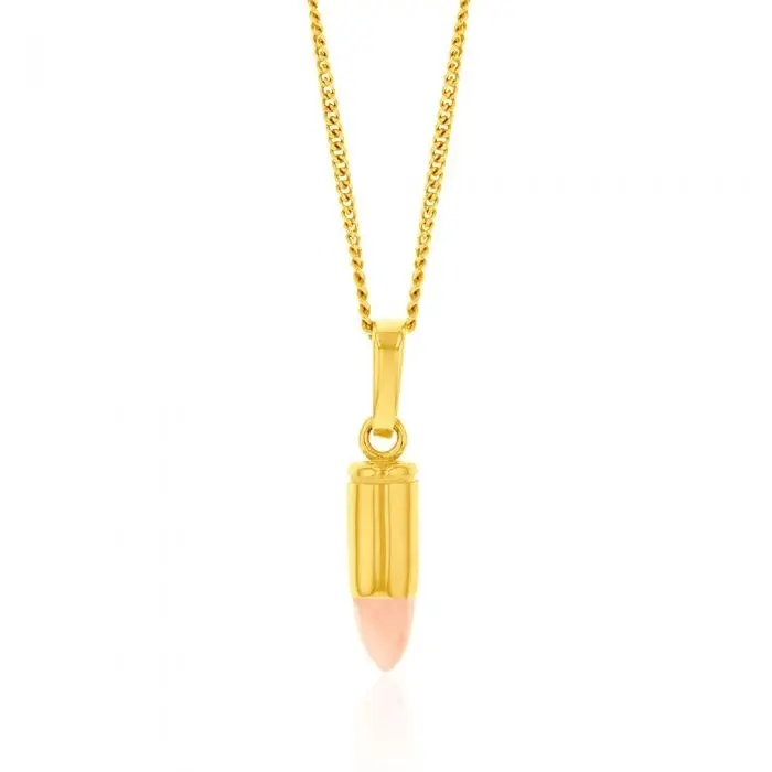 9ct Yellow Gold Single Bullet Pendant