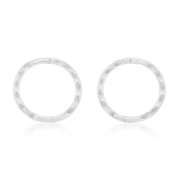 Sterling Silver Sleeper Facet 8mm Earrings