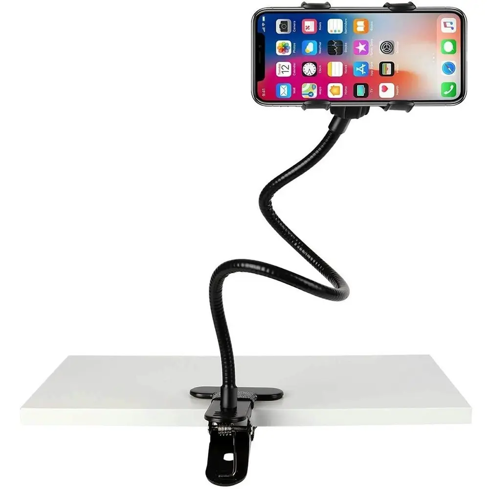 Car Smartphone Mount and Gooseneck Phone Holder with Long Arms for Desk Chair