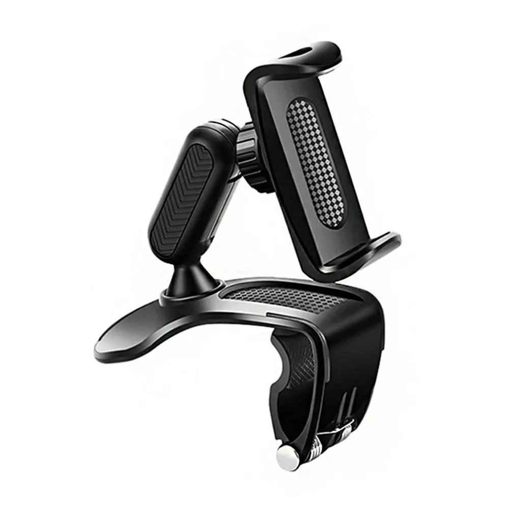 Car dashboard snap-on phone holder rotating car phone holder-black