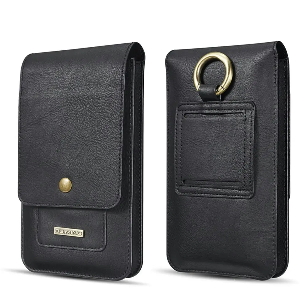 6.5 inch Leather Holster Case Belt Mobile Phone Pouch for Samsung and iphone