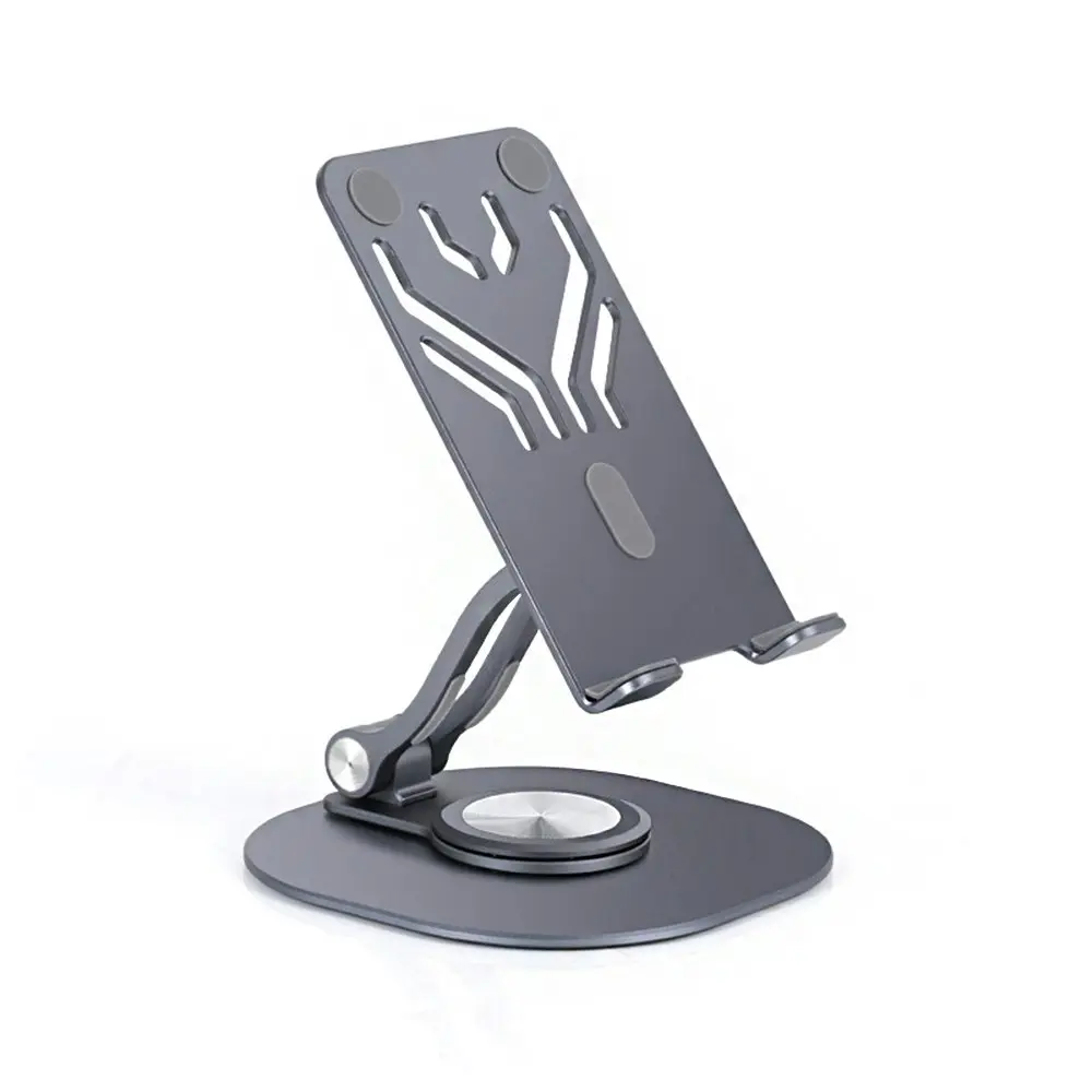 Metal Aluminum Alloy Rotary Phone Holder Folding Desktop Portable Tablet Bracket