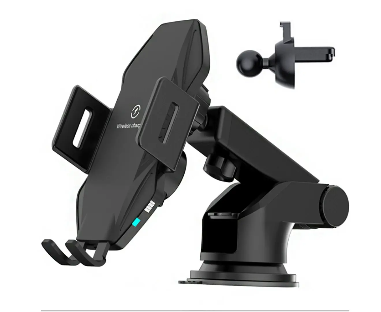 15W Fast Charging Car Mount Charger Auto-Clamping Phone Holder