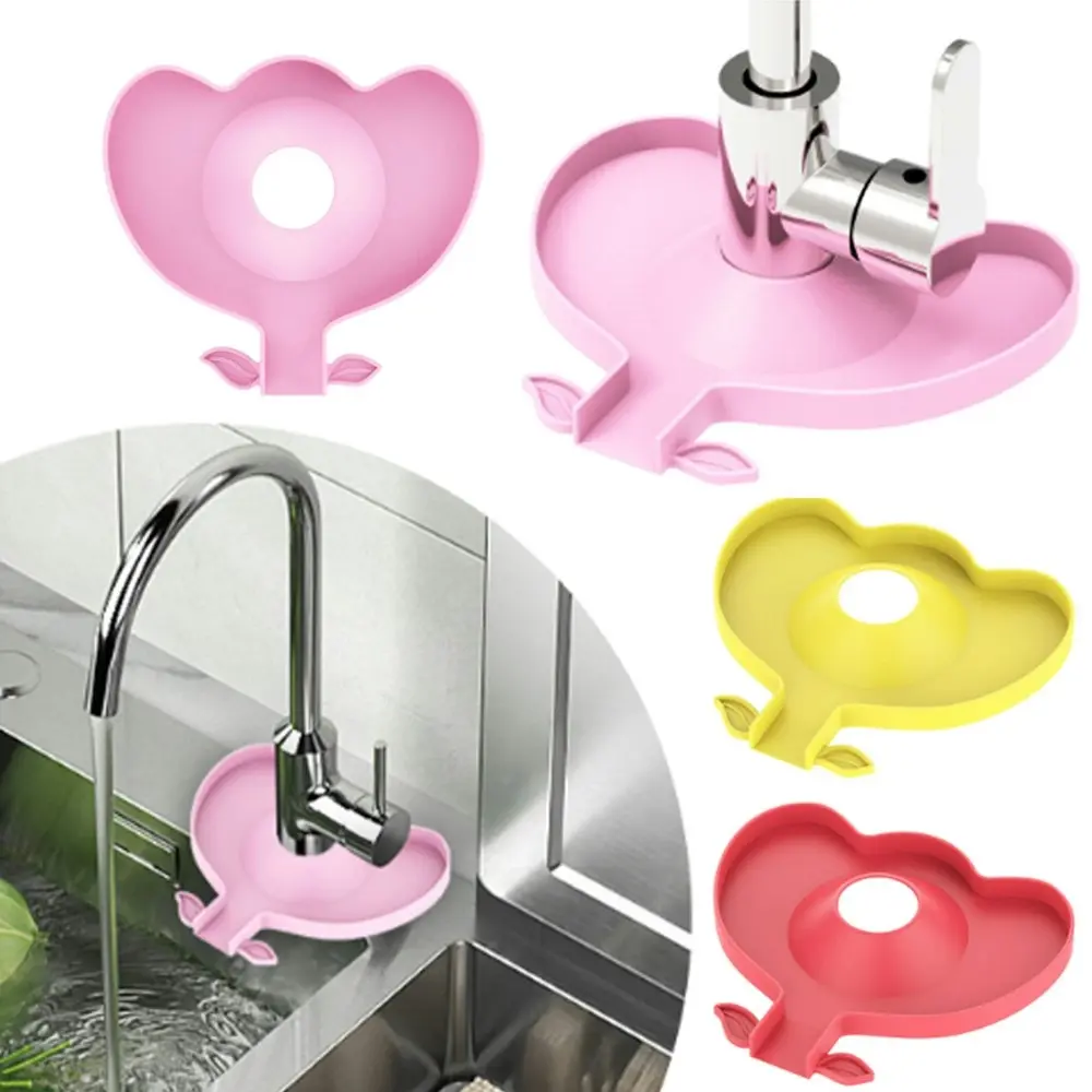 3 Pes Silicone Faucet Mat Sink Splash Pad Drainage Pad