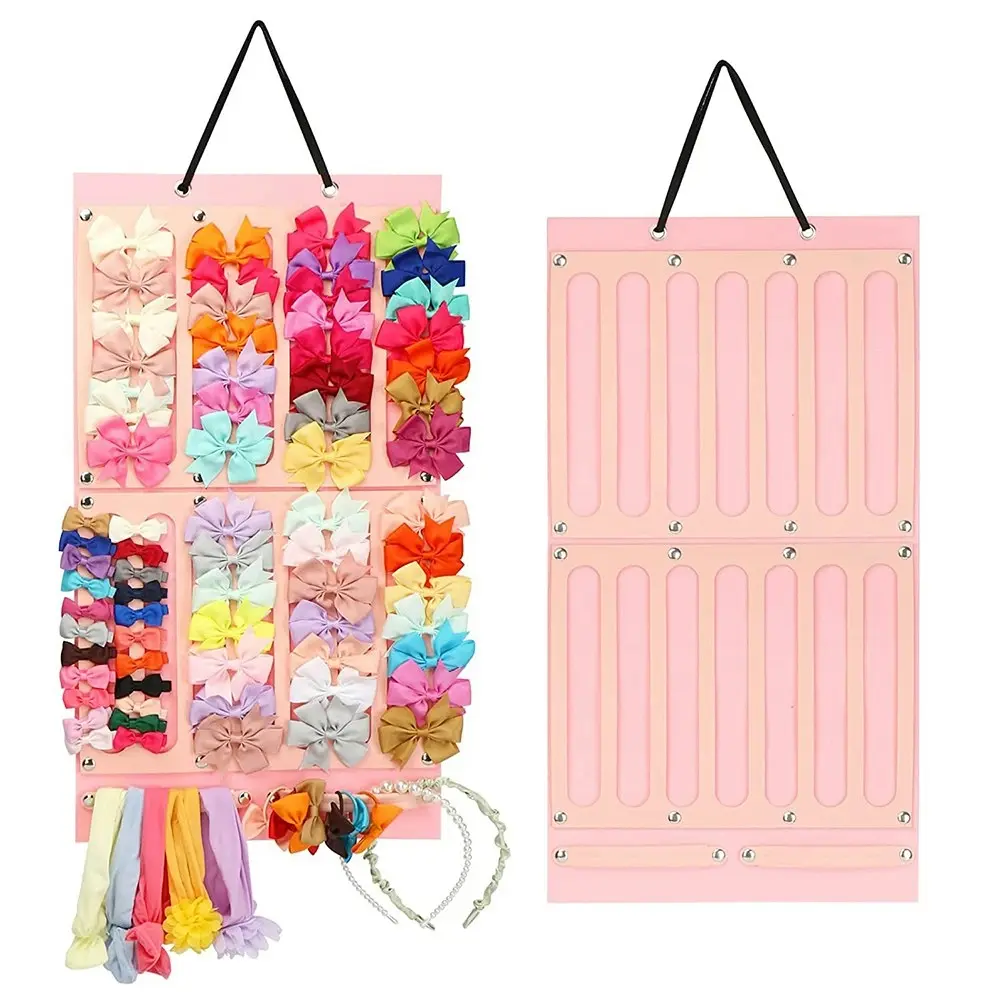 Portable Headwear Storage Hanging Bag Felt Jewelry Hanging Organizer Bag