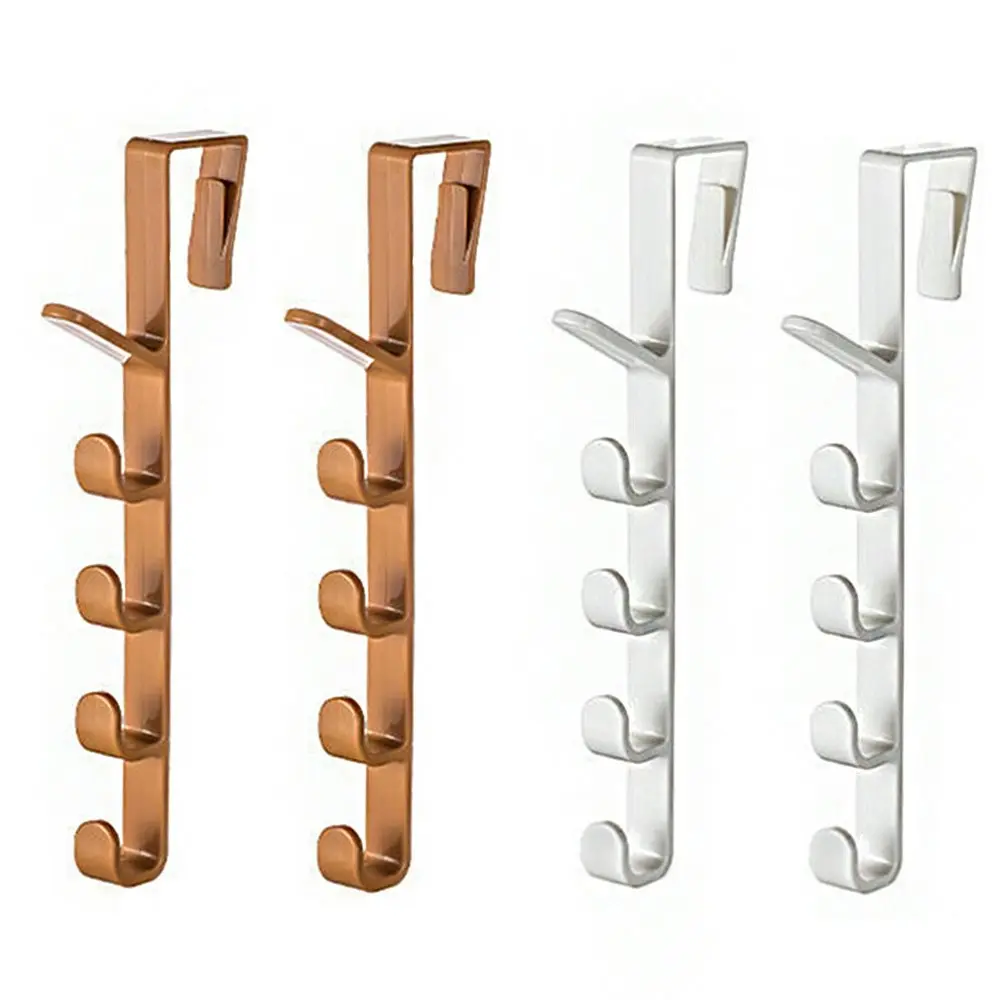 4Pcs Bedroom Door Hanger Clothes Hanging Rack Door  Storage Organizer Hook