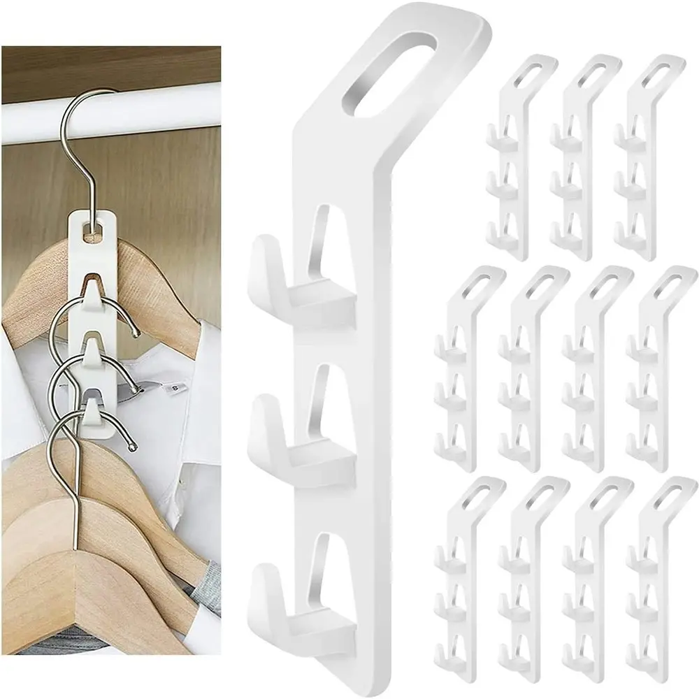 12pcs Hanger connection hook wardrobe storage organizer