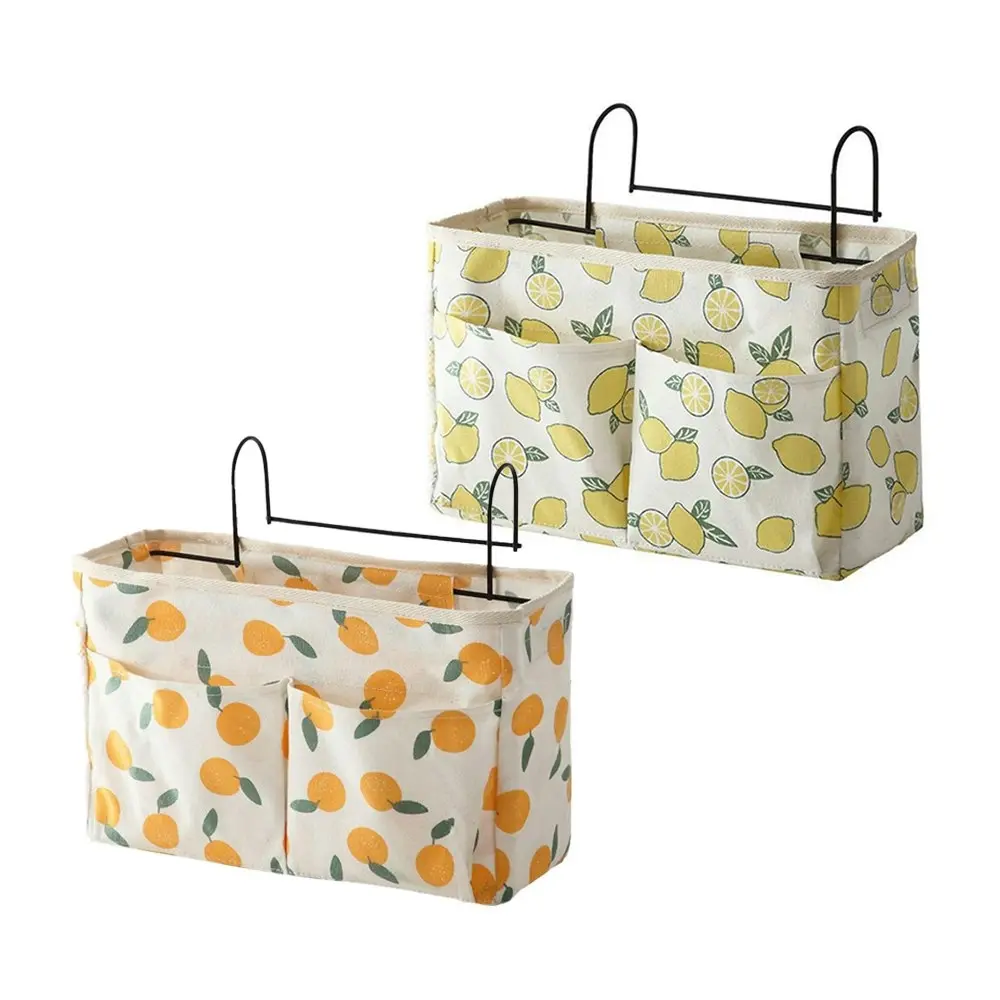 2 Pcs Wall Hanging Organizer Bag Door Hanging Storage Baskets with Pockets