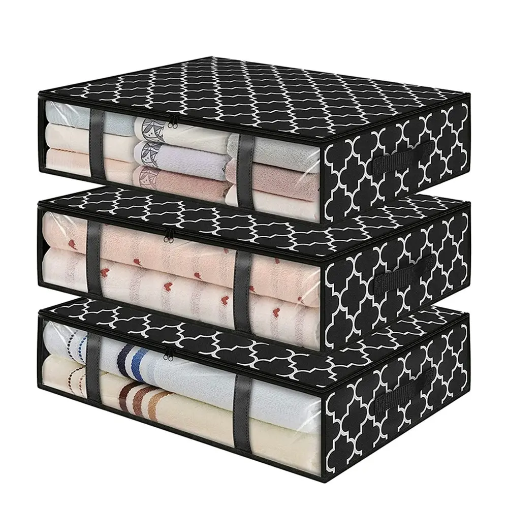 3Pack Storage Bins Under Bed Organizer Box Clothes Storage Bag