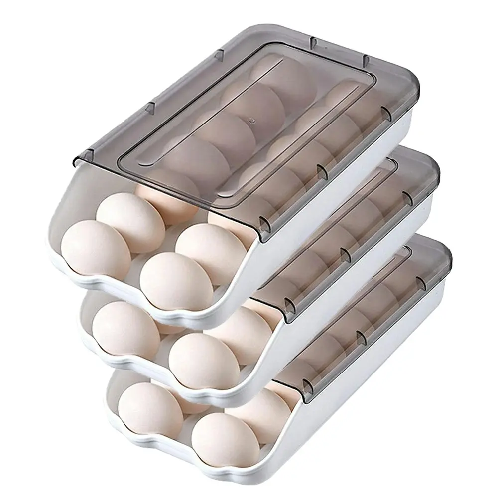 Rolling egg storage box kitchen refrigerator egg fresh-keeping box