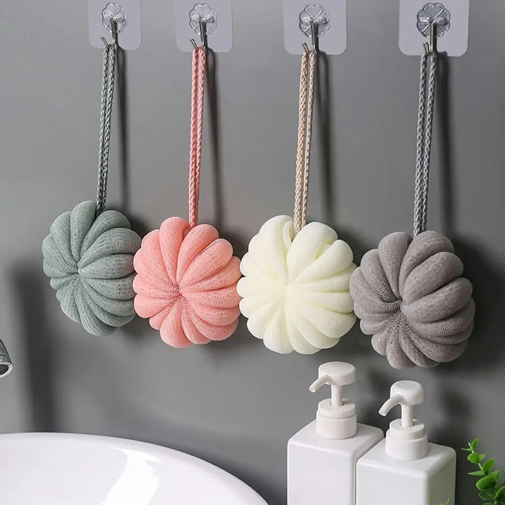 4Pcs Bathroom Bath Ball Pumpkin Bath Flower Ball-4 Color