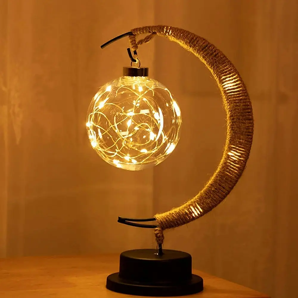 LED Moon Modeling Light Hanging Moon Night Light Crescent Light Home Decorations