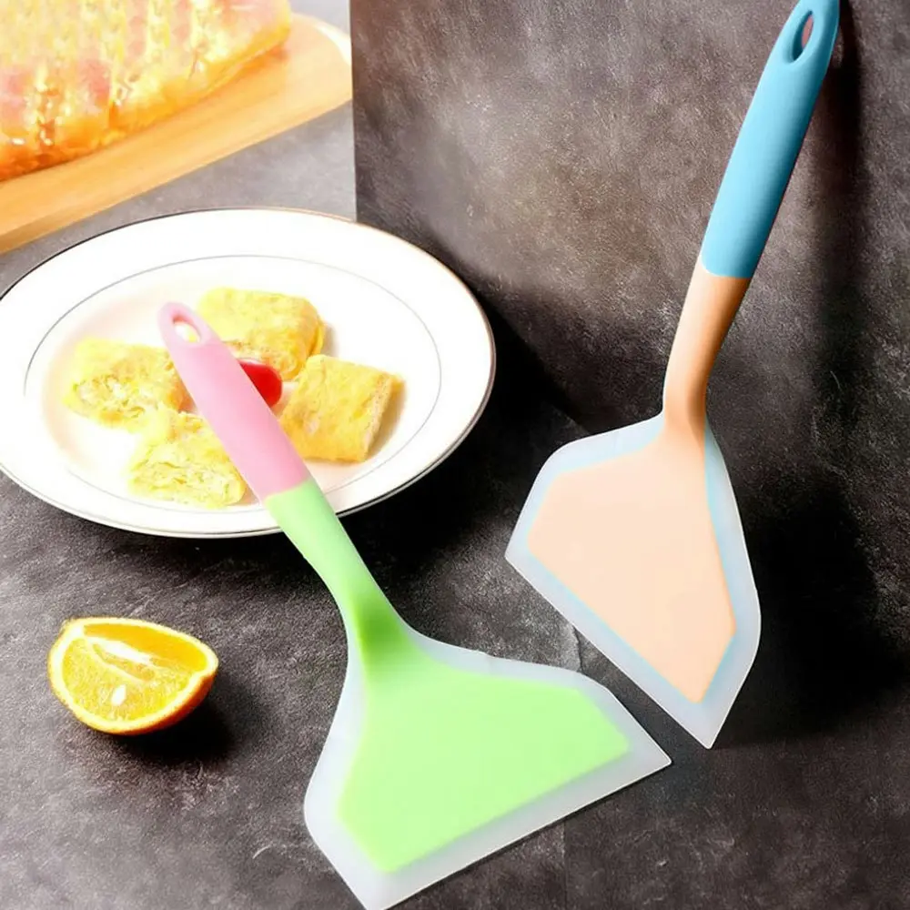 2 Pack Silicone Pancakes Spatula Non-Stick Cooking Safe Flexible Silicone Turner