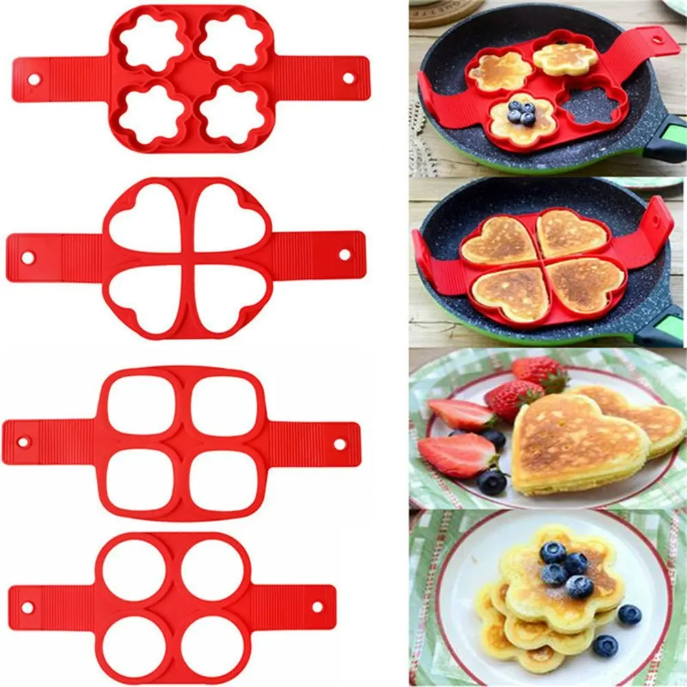 4 pack egg pancake ring nonstick pancake maker mold