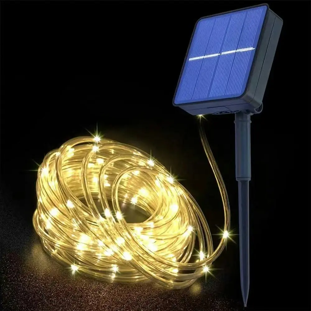 Solar Powered Strip Lights Waterproof Light Garden Christmas Decor-Warm White