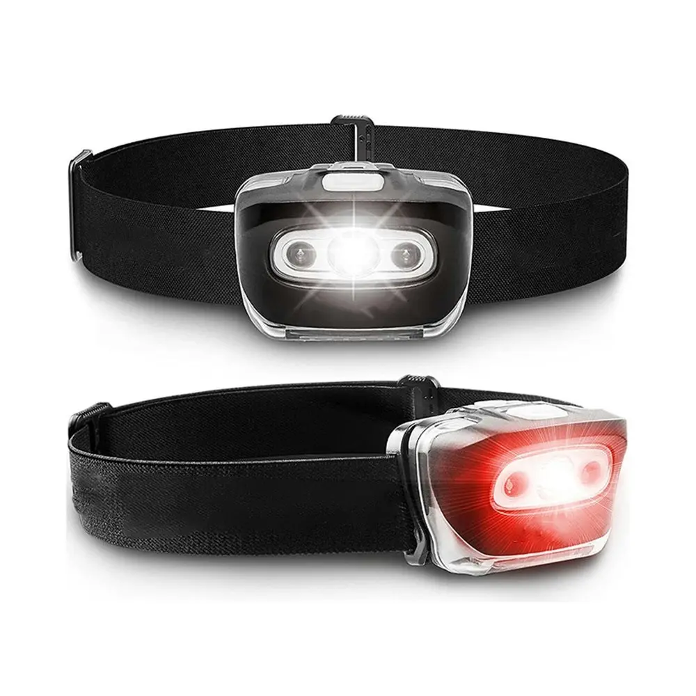 2 Pack Hiking Camping LED Head Light Outdoor Flashlight Headlight