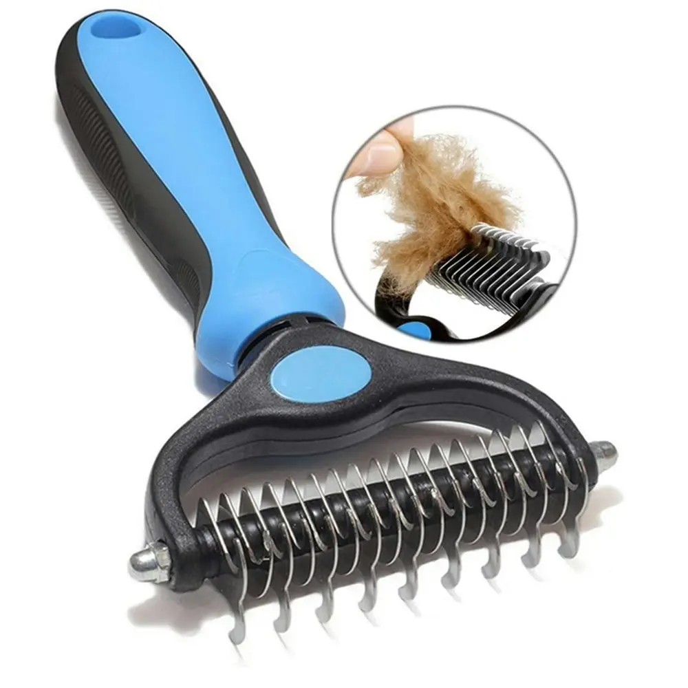 Dog Pet Cat Grooming Comb Brush Undercoat Rake Dematting Deshedding Trimmer Tool