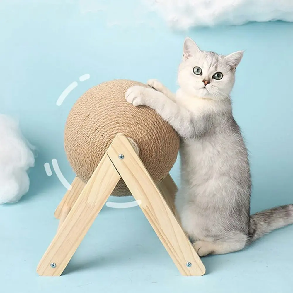 Cat Scratching Ball TKitten Sisal Rope Board Grinding Paws Toys Scratcher Toy