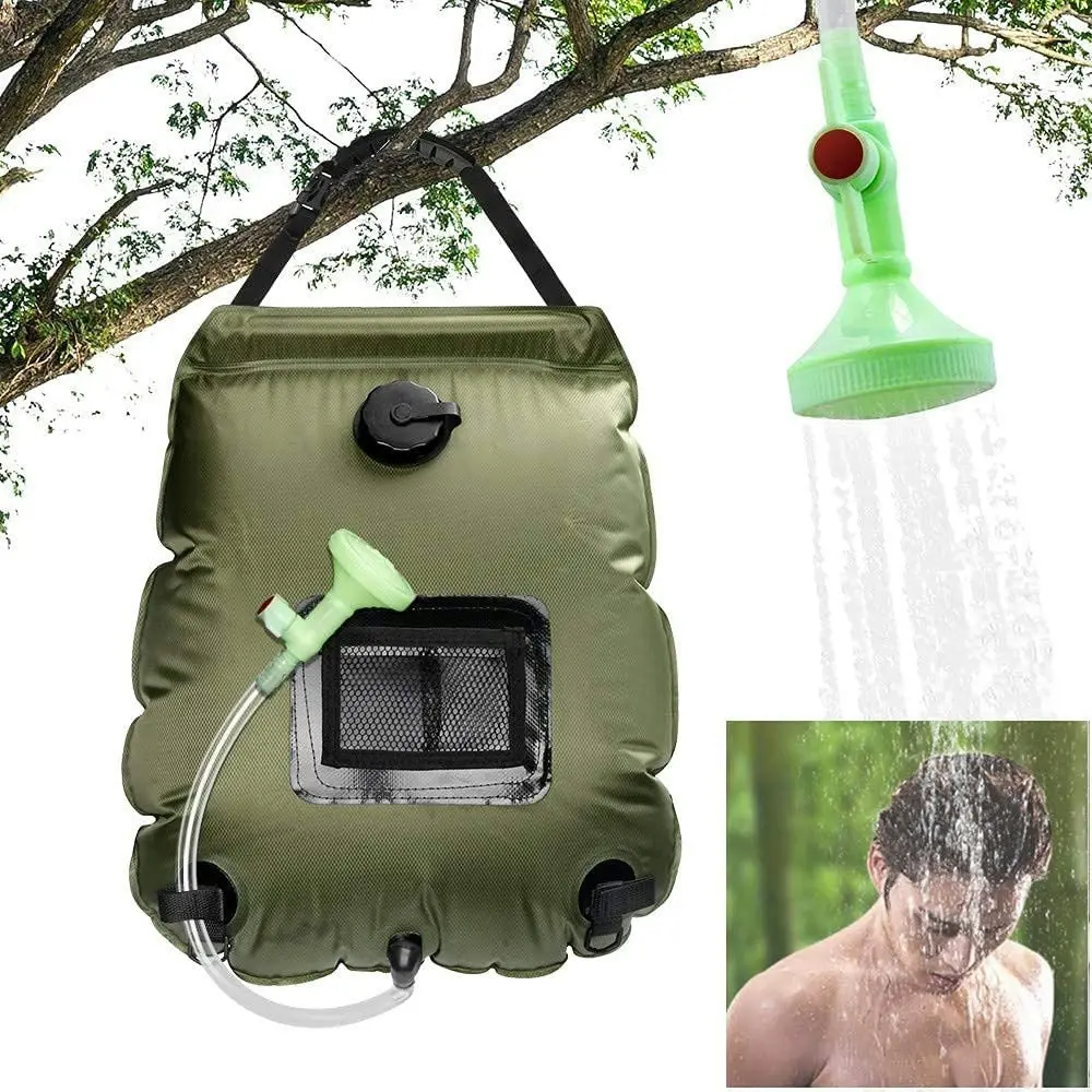 Solar Shower Bag Solar Heating Camping Shower Bag 20L Foldable Water Storage Bag