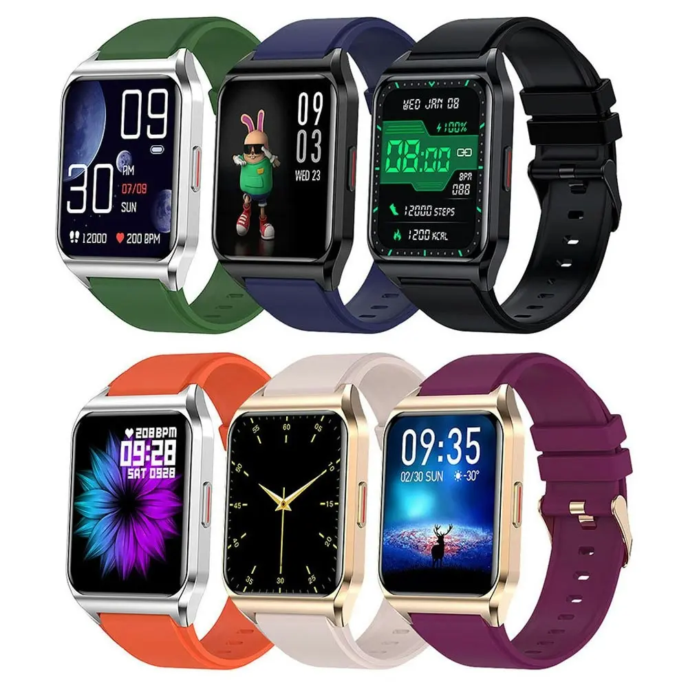 1.69 In Smartwatch With Temperature HR Blood Pressure Blood Oxygen Sports Watch