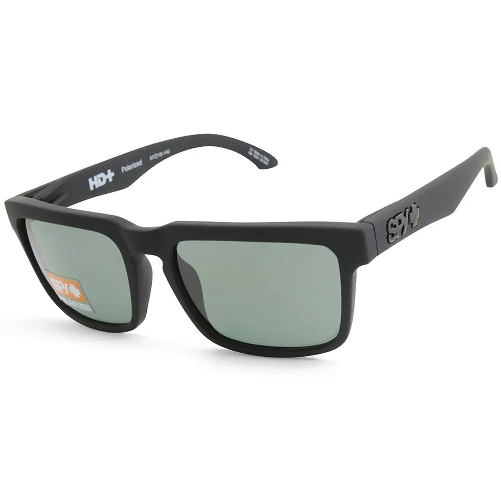 Spy Helm Soft Matte Black/HD Plus Grey-Green Polarised Men's Sunglasses