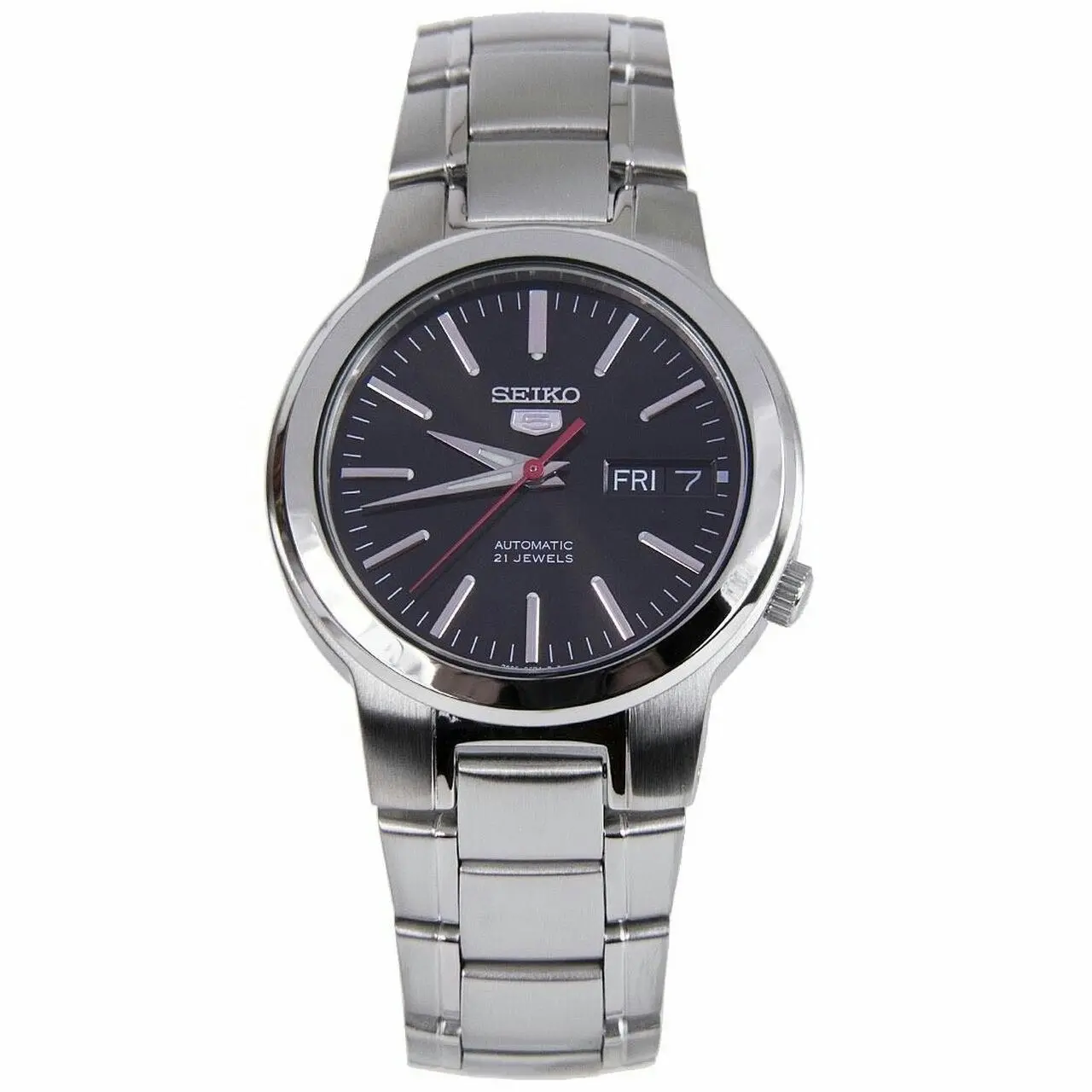 Seiko 5 SNKA07K1 Black Dial Stainless Steel Men's Automatic Analog Watch