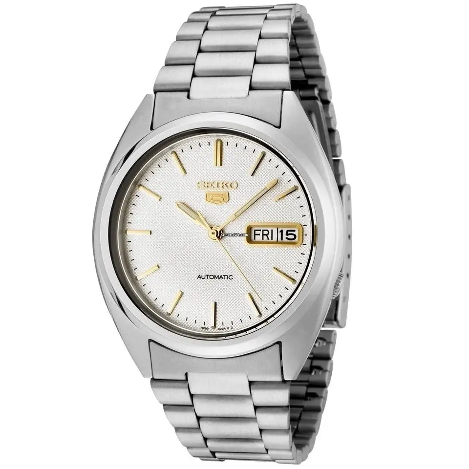 Seiko 5 SNXG47K1 White Dial Stainless Steel Men's Automatic Analog Watch