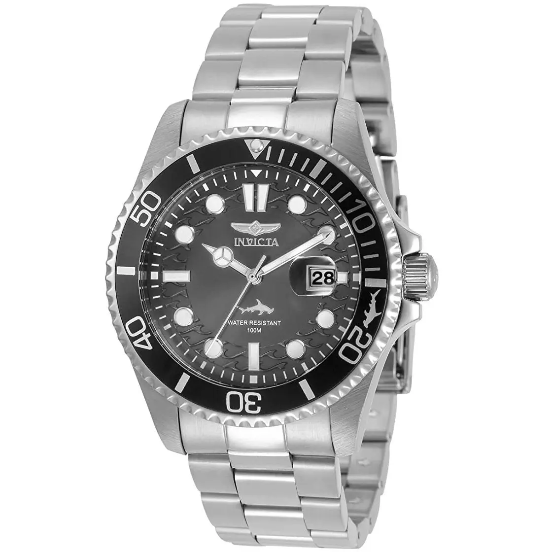 Invicta Pro Diver Silver-Grey Men's 100m Stainless Steel Quartz Watch 30806