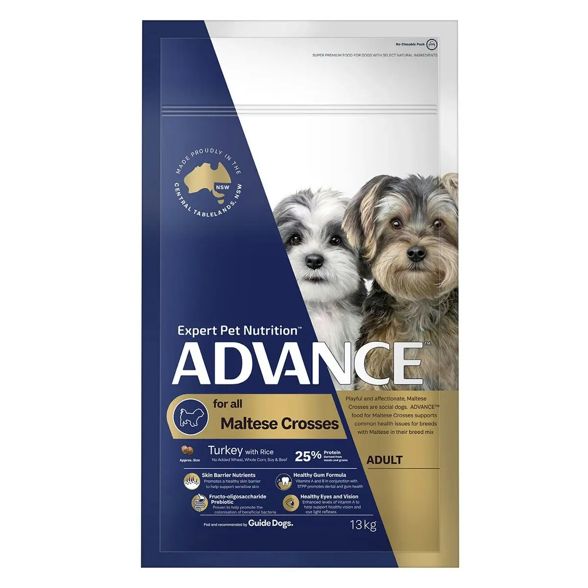 ADVANCE Maltese Cross Adult Turkey with Rice Dry Dog Food 13 Kg