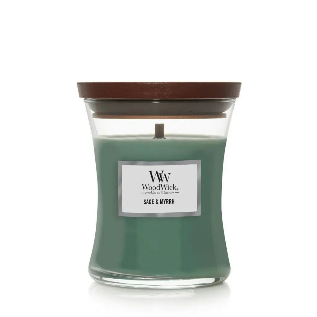 WoodWick Candle Medium 275g - Sage & Myrrh