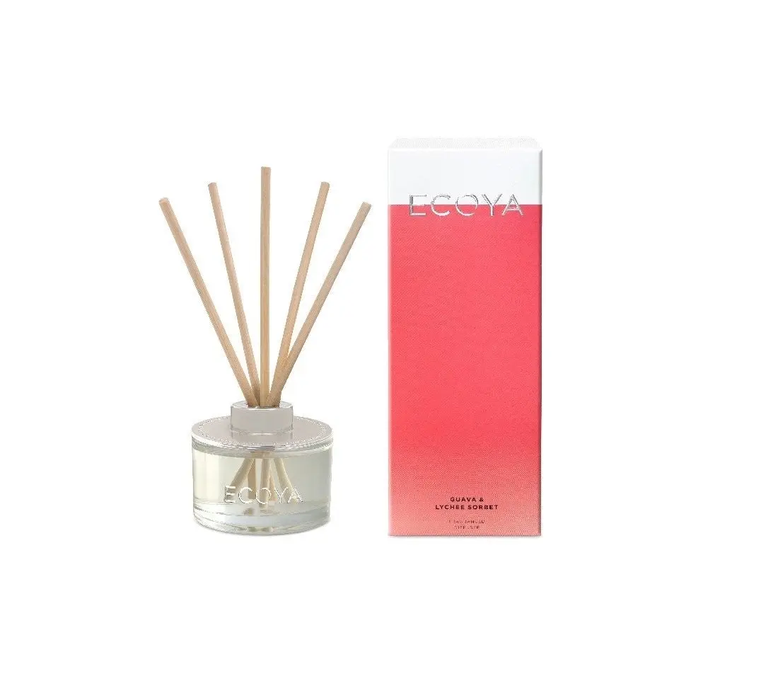 Ecoya Mini Reed Diffuser 50ml - Guava & Lychee