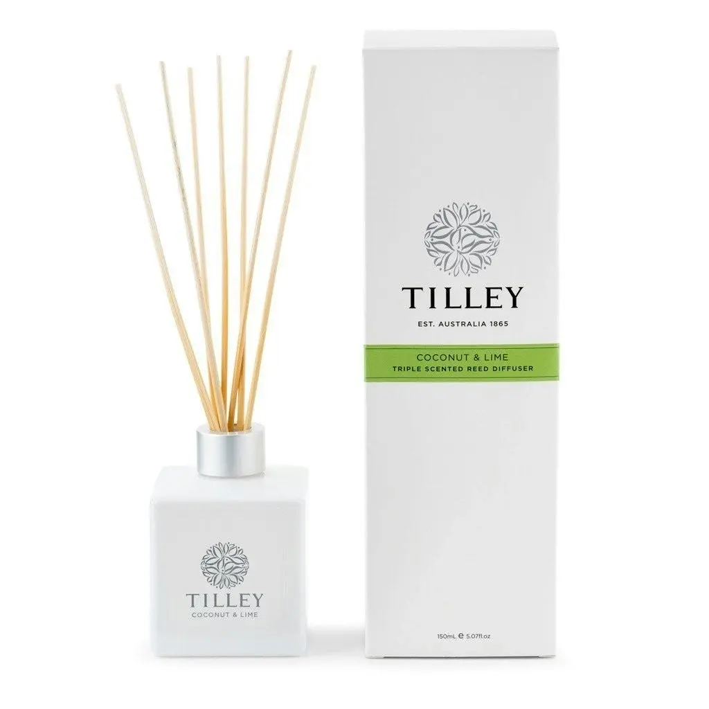 Tilley Classic White - Reed Diffuser 150 Ml - Lime & Coconut