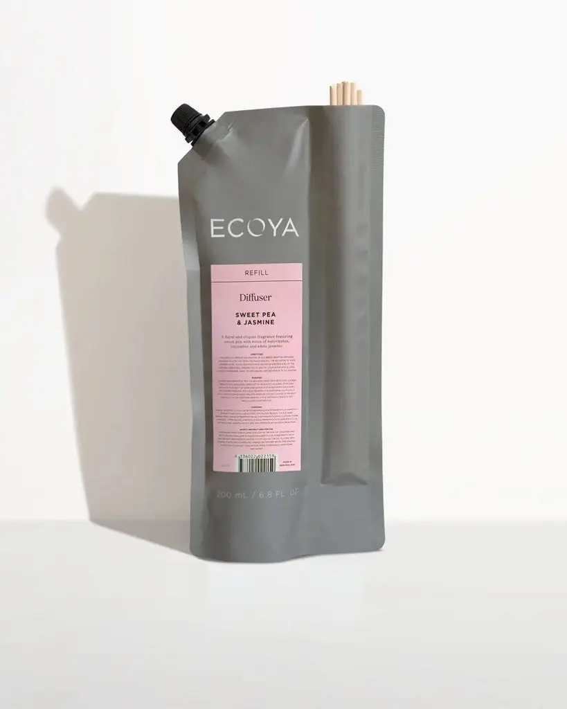 Ecoya Diffuser Refill 200ml - Sweet Pea & Jasmine