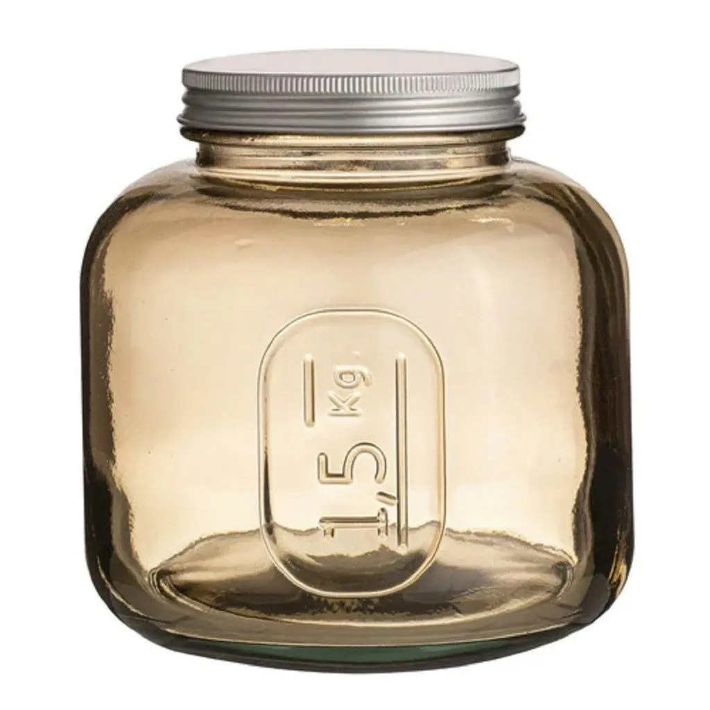 Ladelle Eco Recycled Glass Rustico Smoke Storage Jar 1.5L