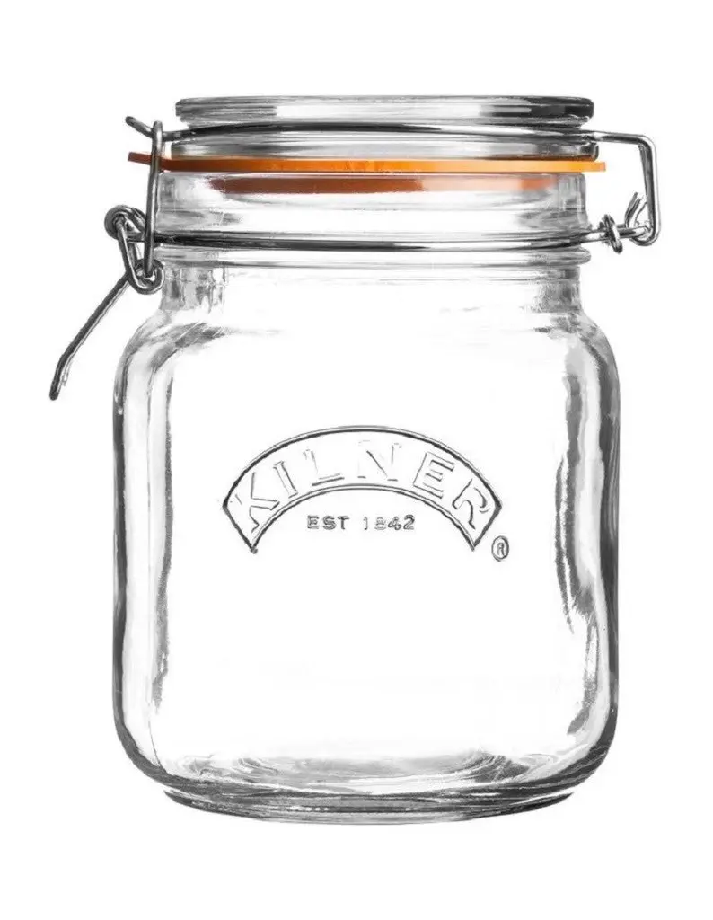 Kilner Square Clip Top Jar 1 Litre