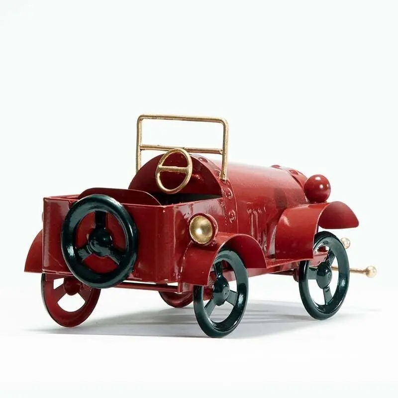 Willow & Silk Metal 23cm Red Vintage Car/Tabletop Ornament