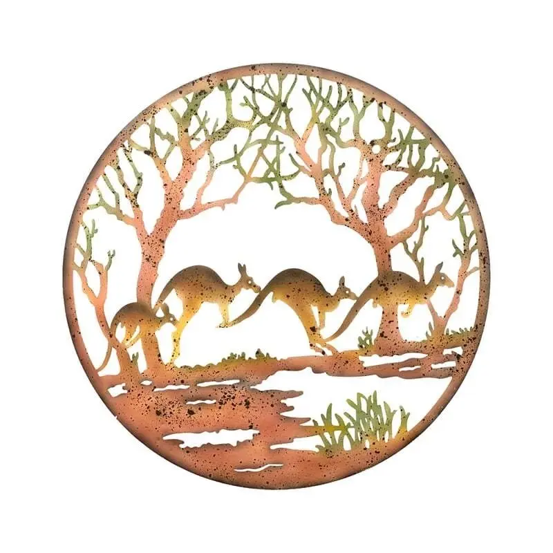 Laser-Cut Nature Tree Kangaroos Wall Art