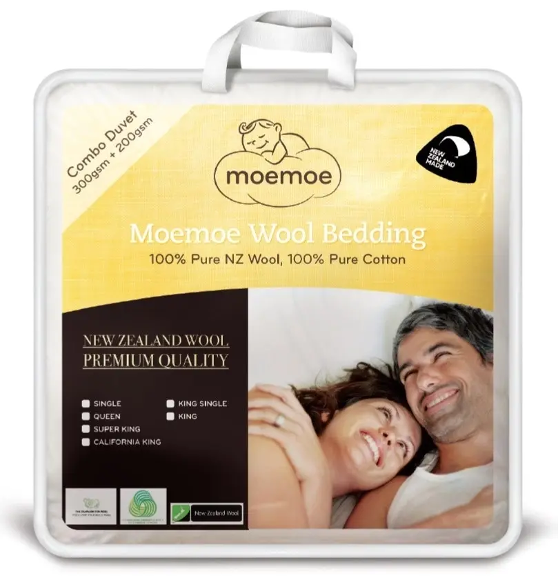 Moemoe 100% New Zealand Wool Combo Duvet Inner - 200+300gsm Queen