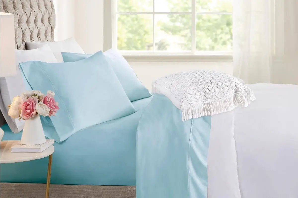 Aqua Color 2000TC Cooling Bamboo Sheet Set