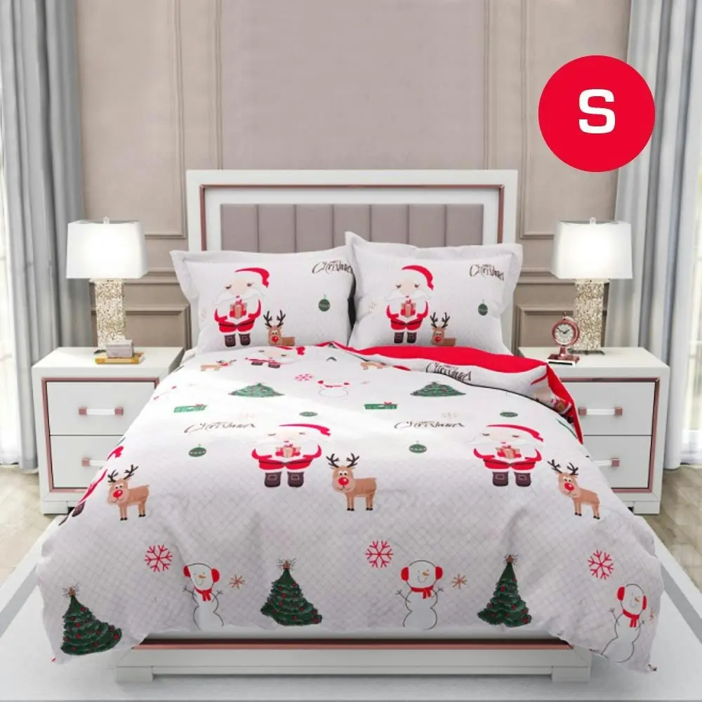 SANTA SNOW CHRISTMAS Design Quilt Cover Set