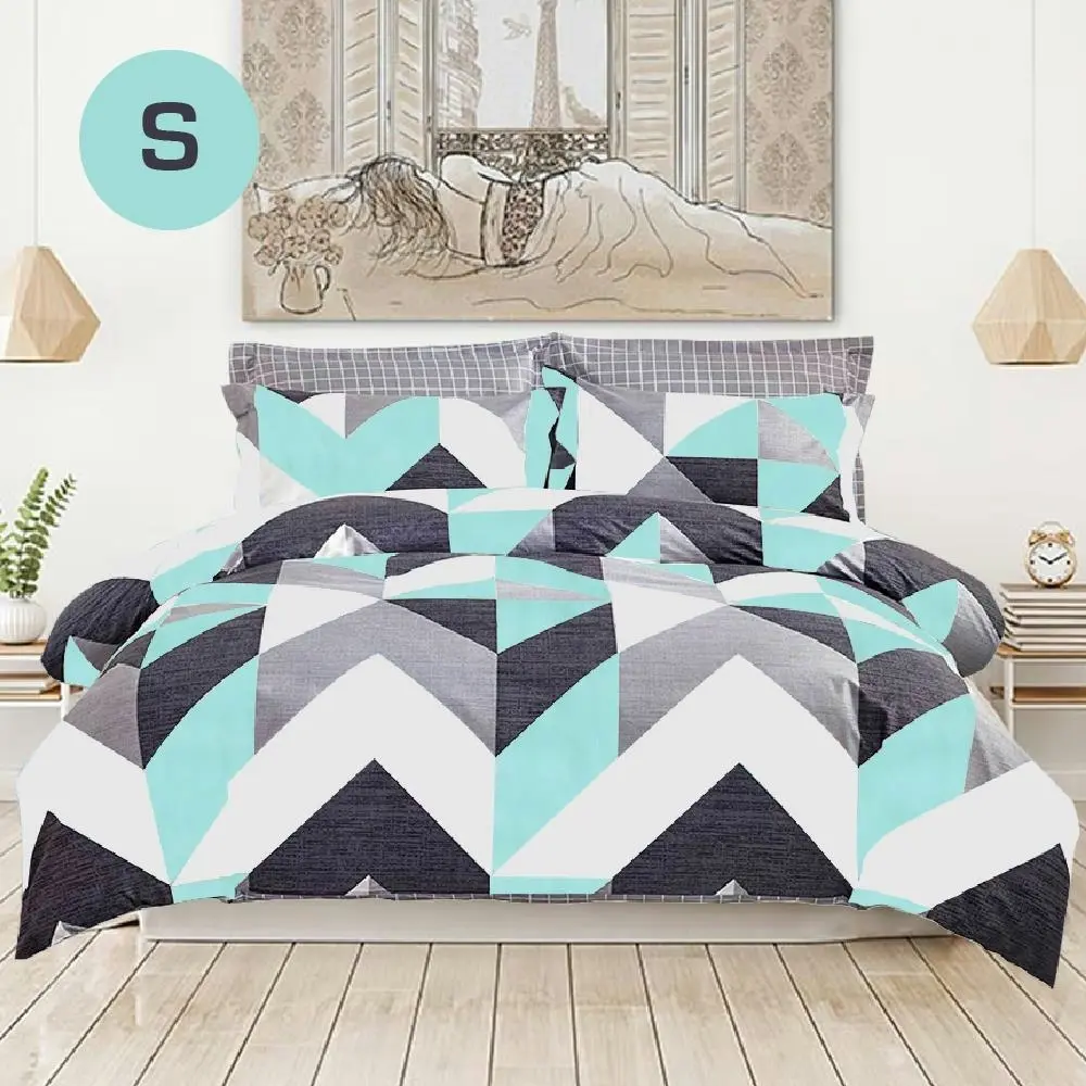 Chevron Design Cotton Quilt Cover Set