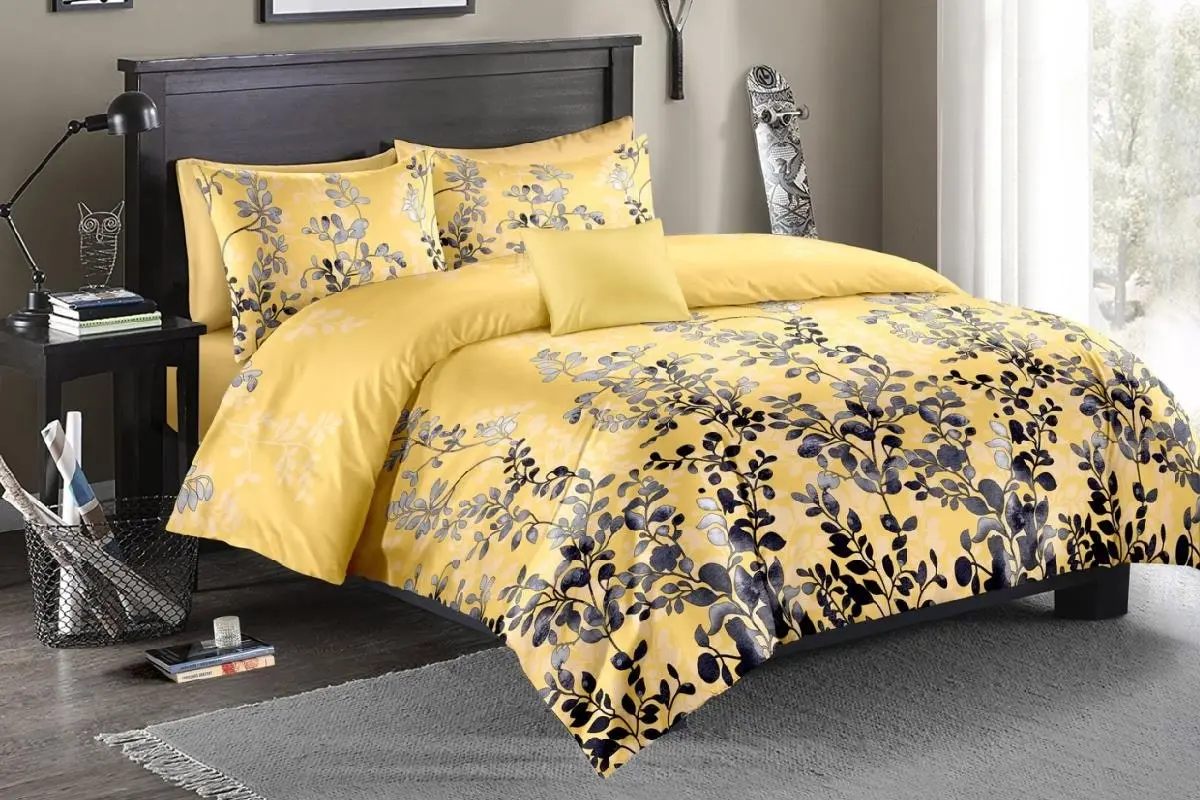 The Wood Yellow Quilt Doona Duvet Cover Set