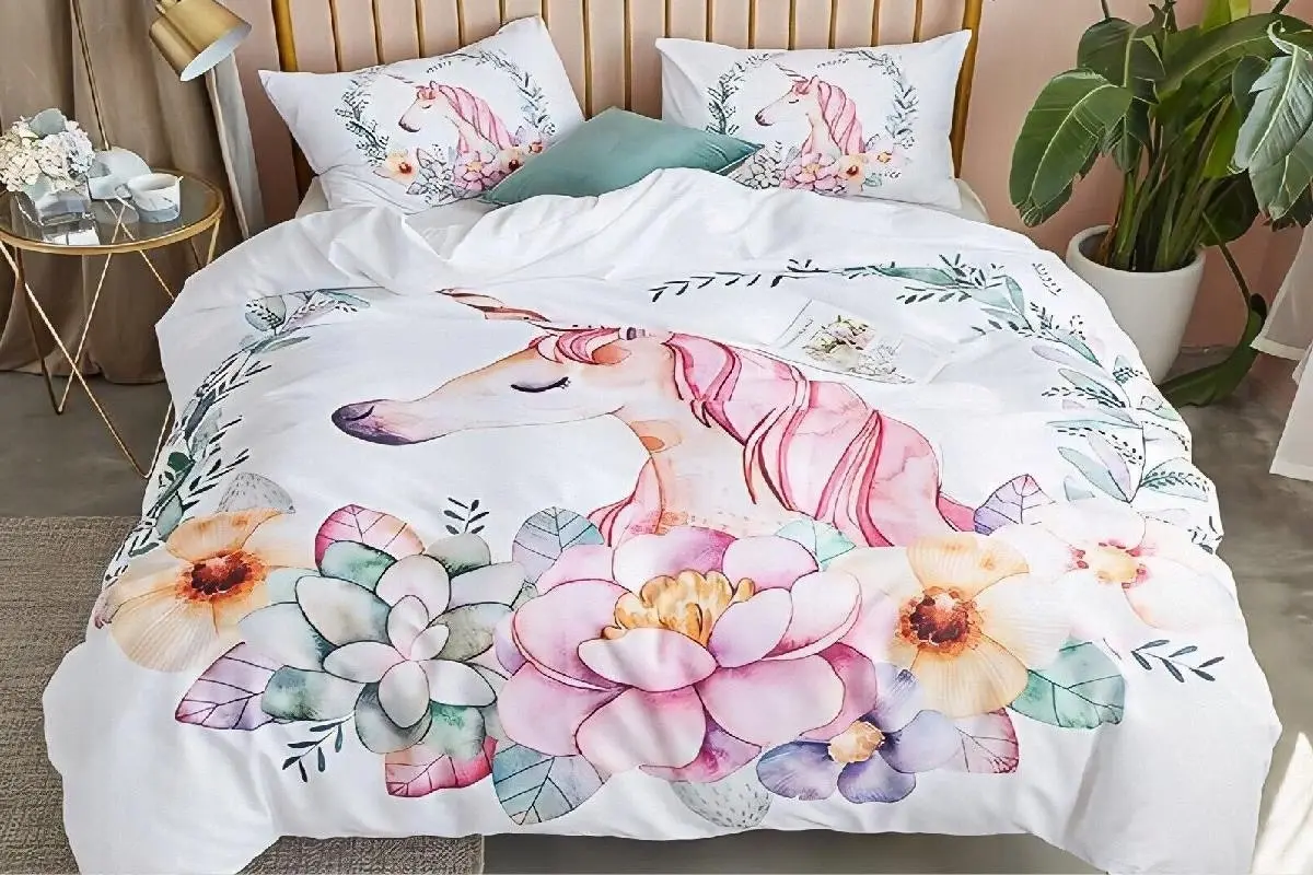 Unicorn Quilt Doona Duvet Cover Set