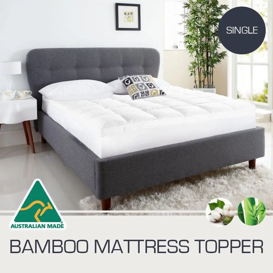 Aus Made 1000GSM Bamboo Fibre Pillowtop Mattress Topper